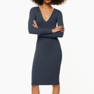 NWT Aritzia Babaton Contour V-Neck Long Sleeve Midi Dress XS